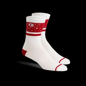 CRANKBROTHERS Icon MTB Sock Splatter White/Red L/XL