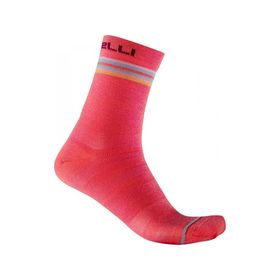 Dámske ponožky Castelli GO W 15 žiarivo ružové